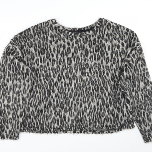 Newlook Womens Beige Animal Print  Pullover Jumper Size L