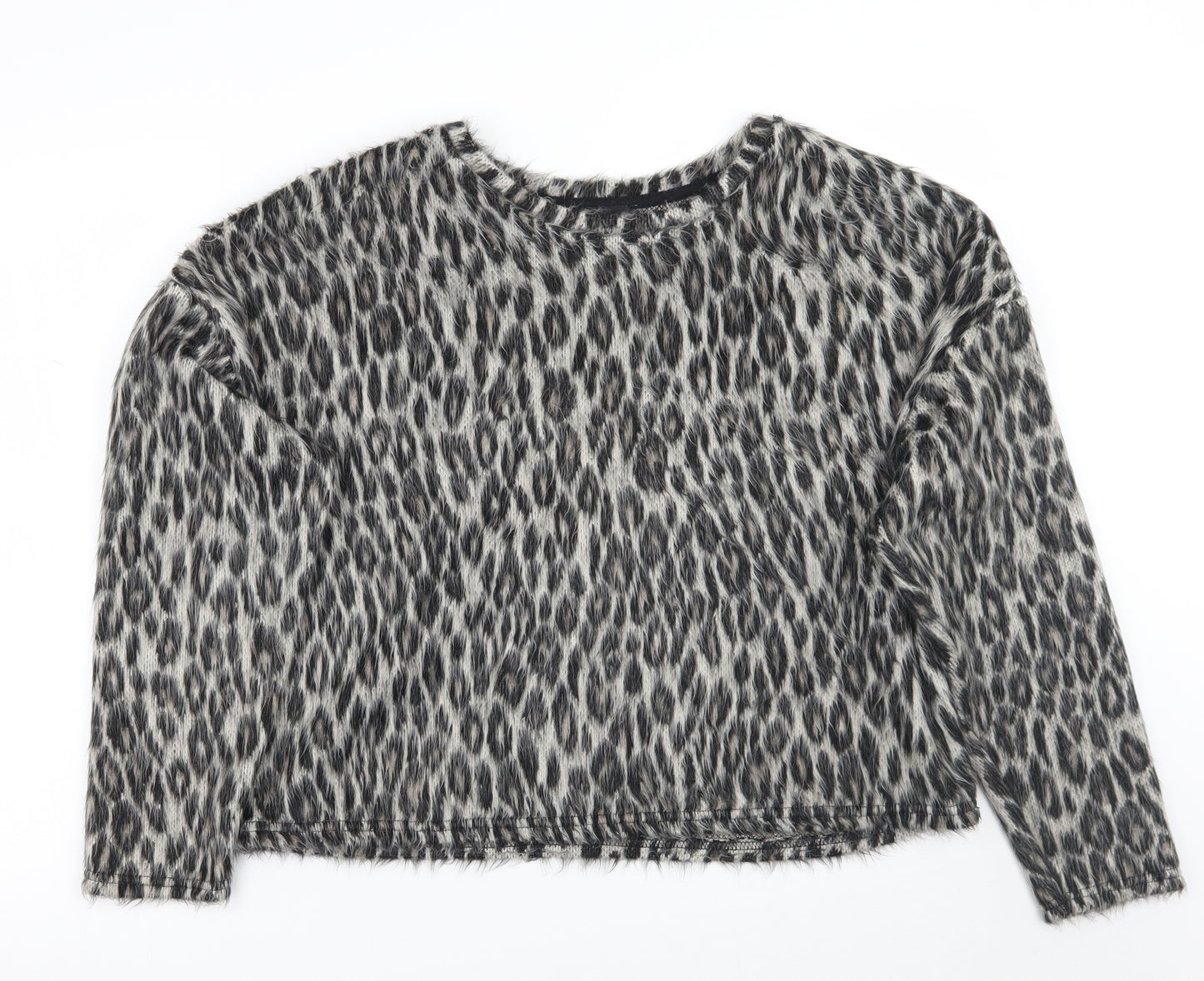 Newlook Womens Beige Animal Print  Pullover Jumper Size L