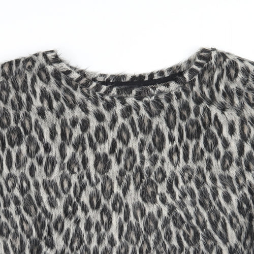 Newlook Womens Beige Animal Print  Pullover Jumper Size L