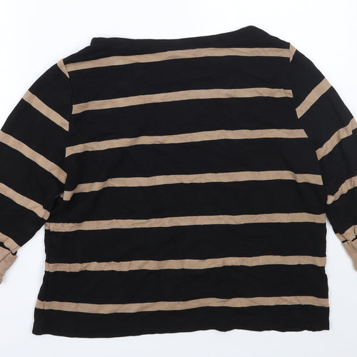 F&F Womens Black Striped  Pullover Jumper Size 14