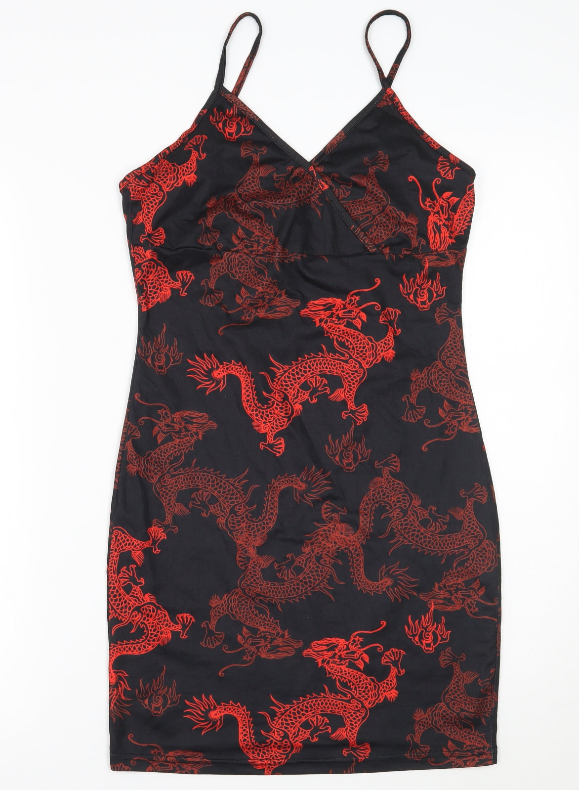 SheIn Womens Black Geometric  A-Line  Size S