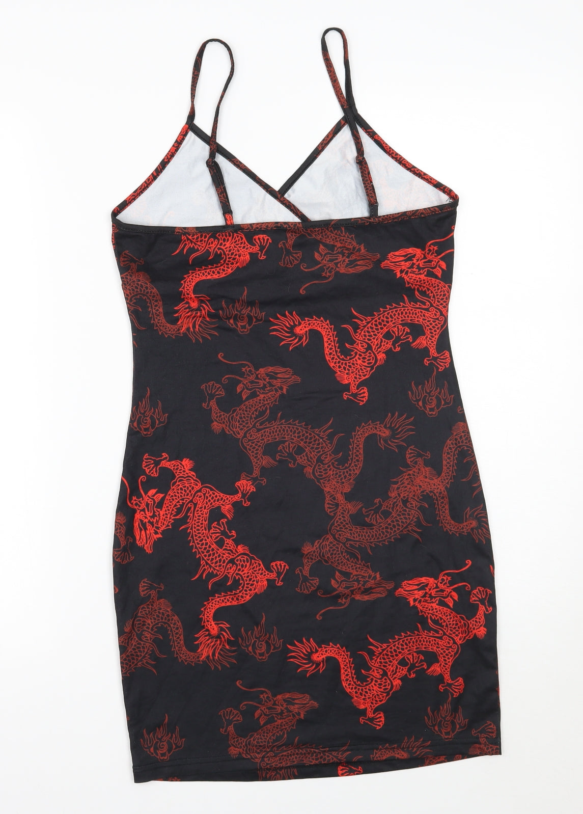 SheIn Womens Black Geometric  A-Line  Size S