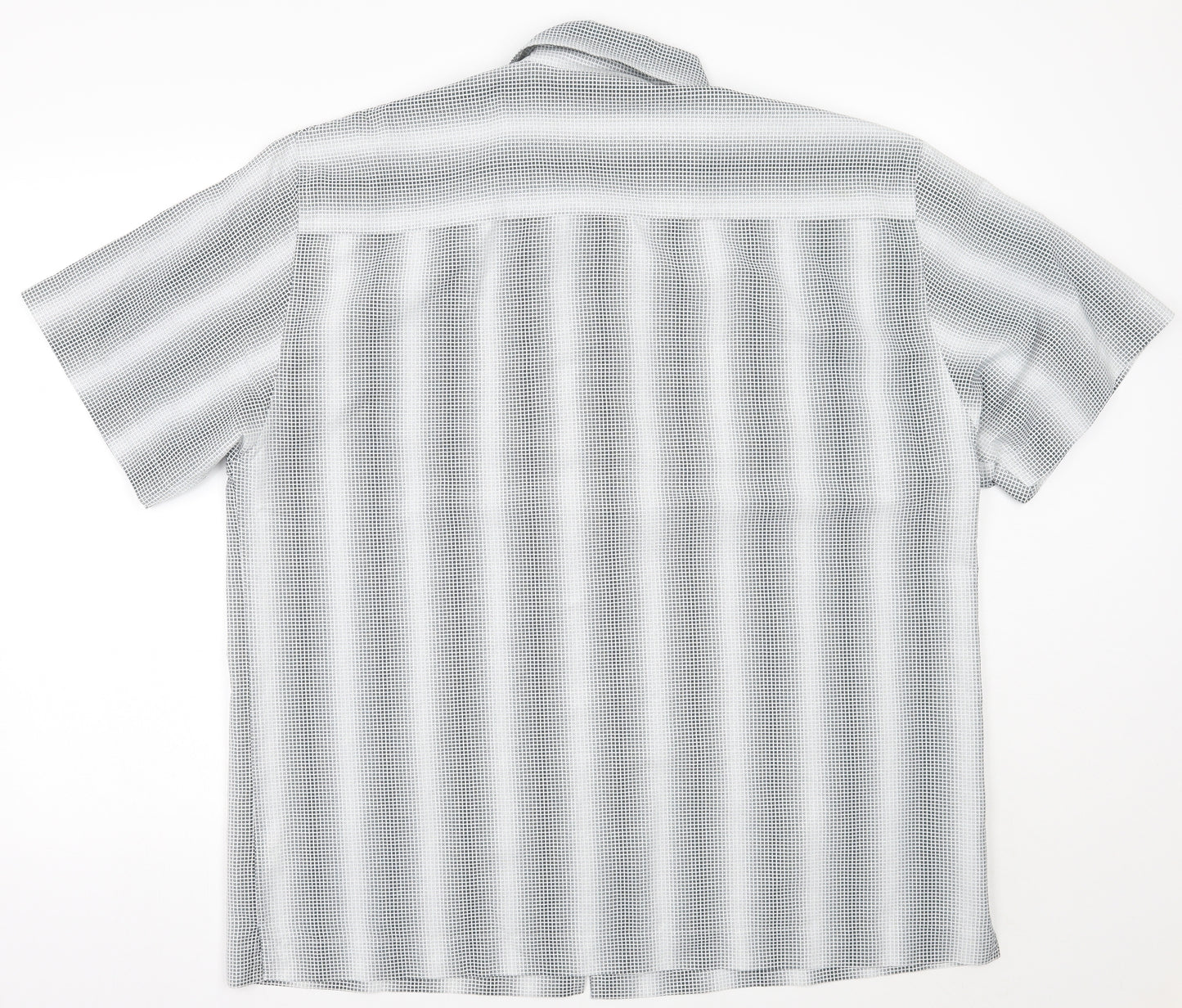 NEXT Mens White Geometric   Button-Up Size XL