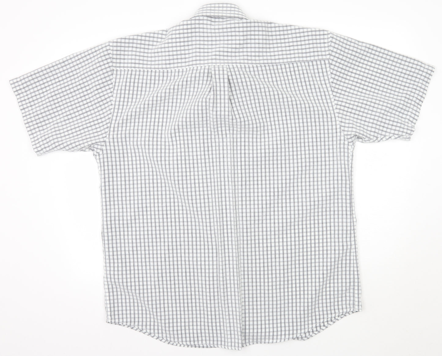 Black blue Mens White Check   Button-Up Size XL