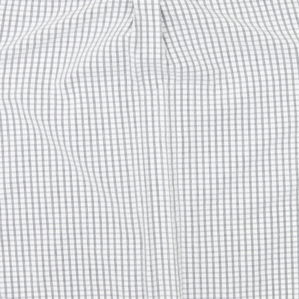 Black blue Mens White Check   Button-Up Size XL