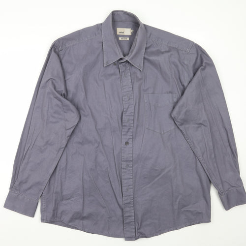 Zantos Mens Grey    Button-Up Size XL