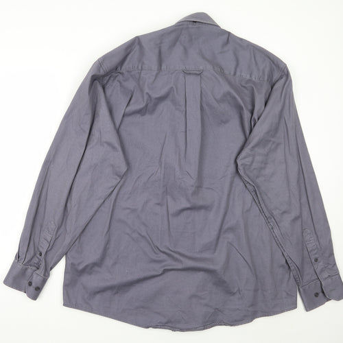 Zantos Mens Grey    Button-Up Size XL
