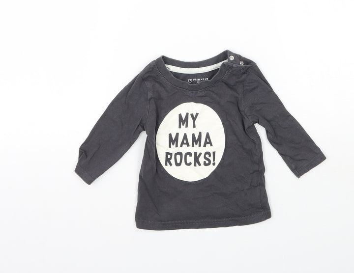 Primark Baby Grey Basic T-Shirt Size 3-6 Months
