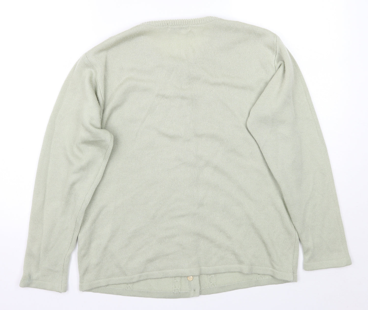 Prima Womens Green   Cardigan Jumper Size L