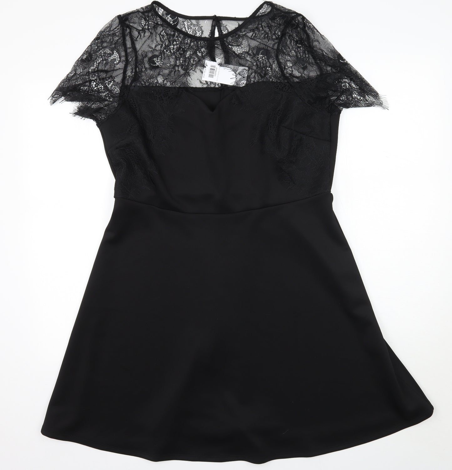 Dorothy Perkins Womens Black  Rayon A-Line  Size 16