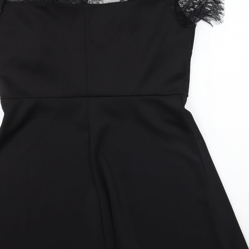 Dorothy Perkins Womens Black  Rayon A-Line  Size 16