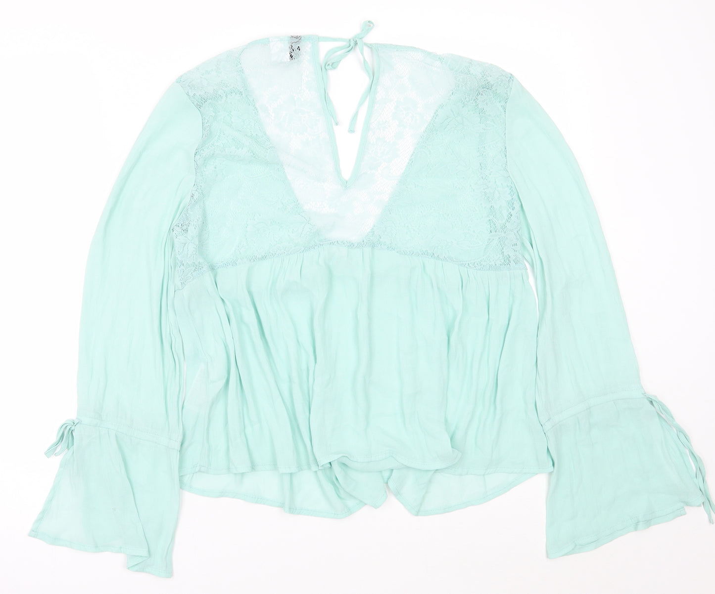 H&M Womens Green   Basic Blouse Size 12
