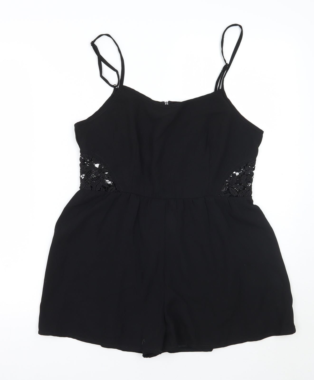 Missguided Womens Black   Playsuit One-Piece Size 12