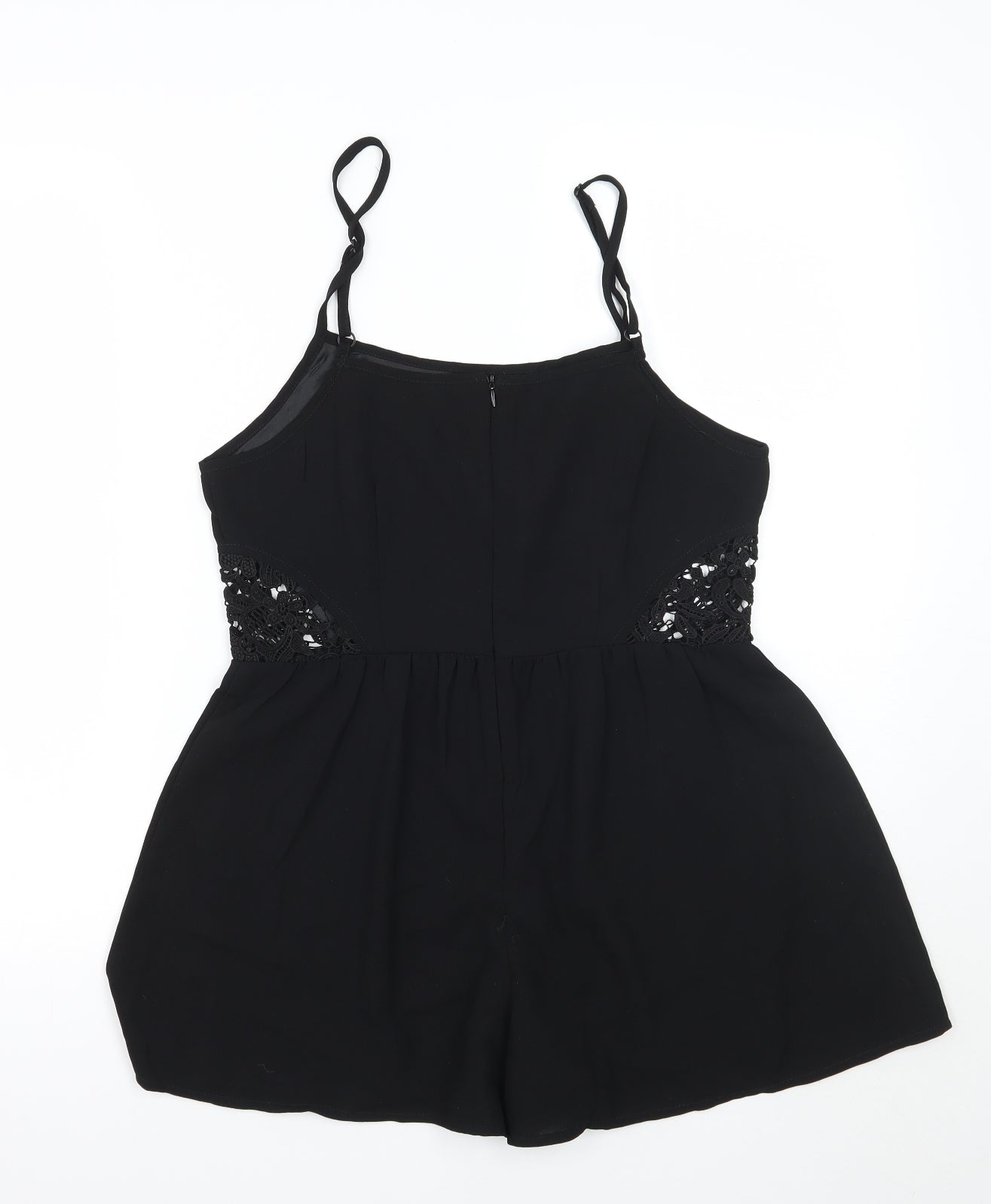 Missguided Womens Black   Playsuit One-Piece Size 12
