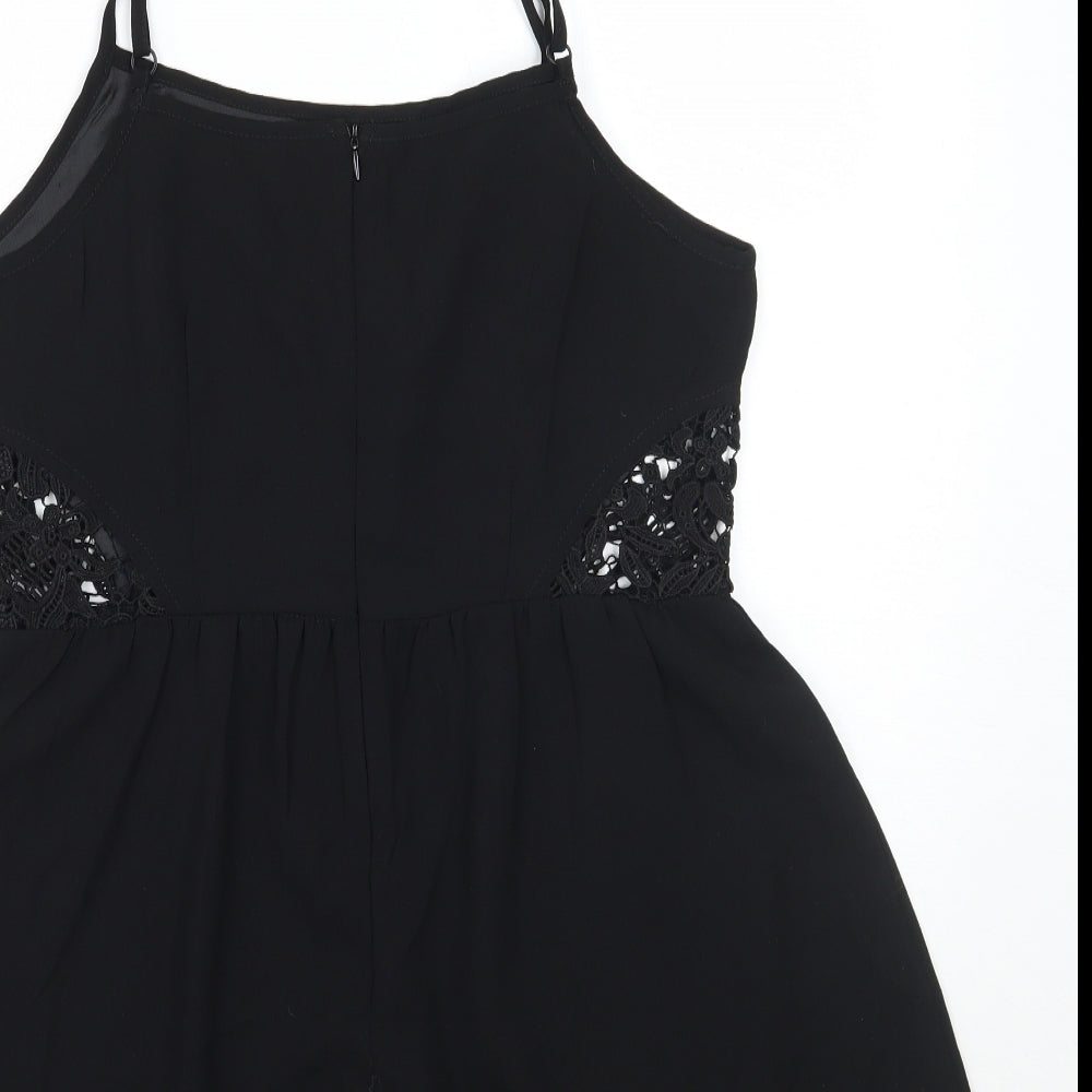 Missguided Womens Black   Playsuit One-Piece Size 12