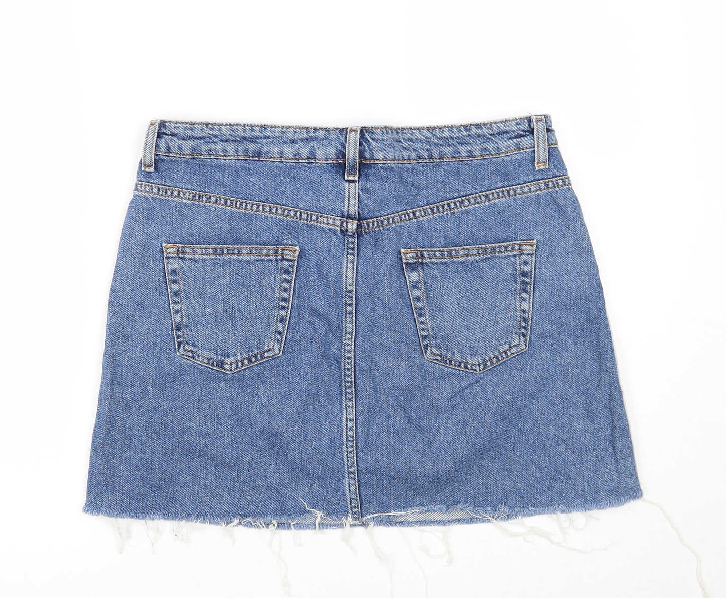 Denim & Co. Womens Blue  Rayon A-Line Skirt Size 12