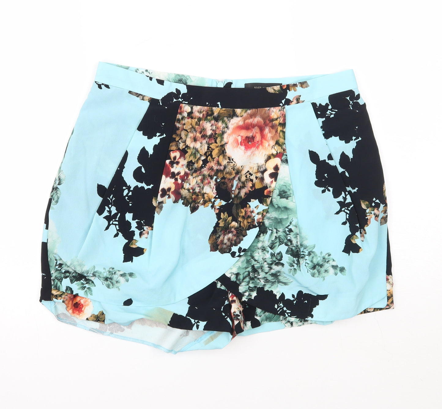 River Island Womens Blue Floral  A-Line Skort Size 12