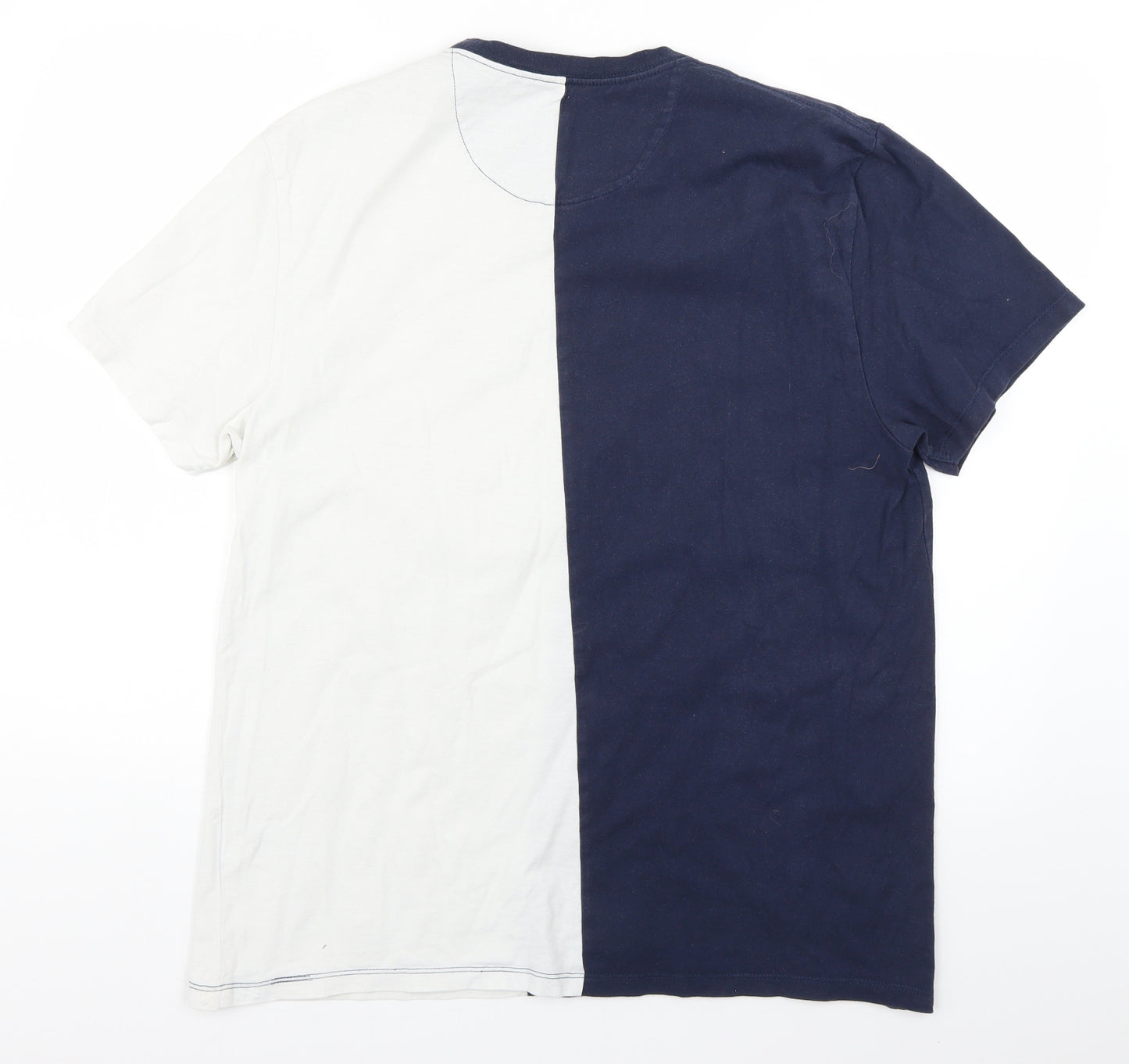 DKNY Mens Blue Geometric   T-Shirt Size L