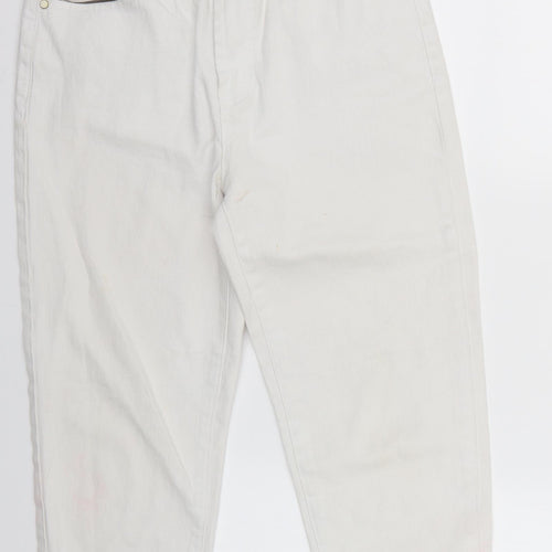 Dianne Gillman Womens White   Cropped Jeans Size 8 L20 in