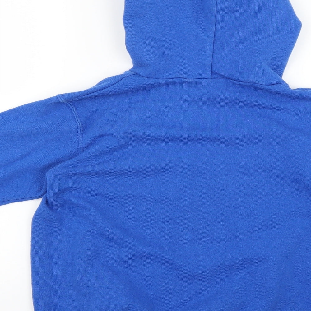 pokemon Boys Blue Geometric  Pullover Hoodie Size 9-10 Years