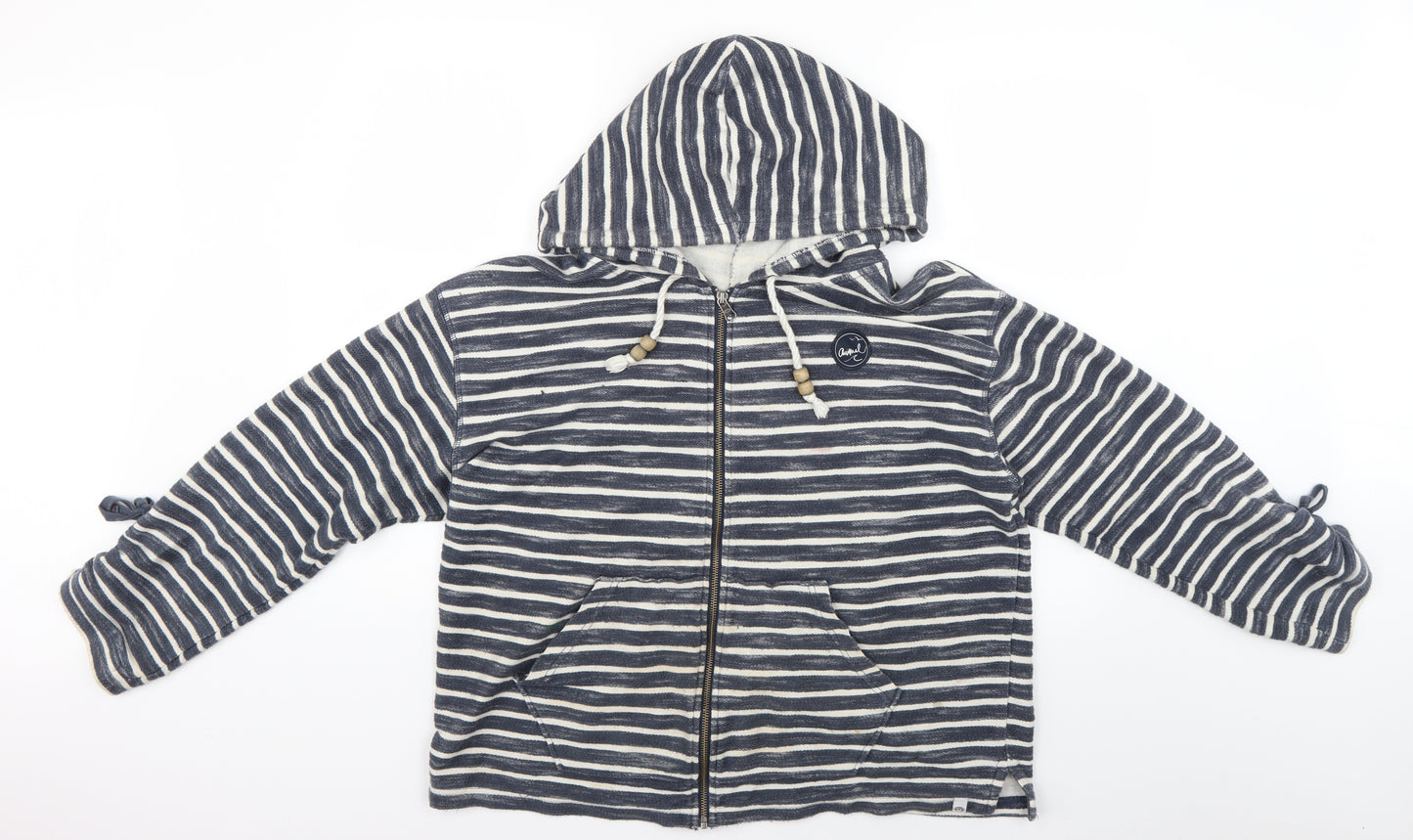 Animal Womens Blue Striped  Jacket  Size 12