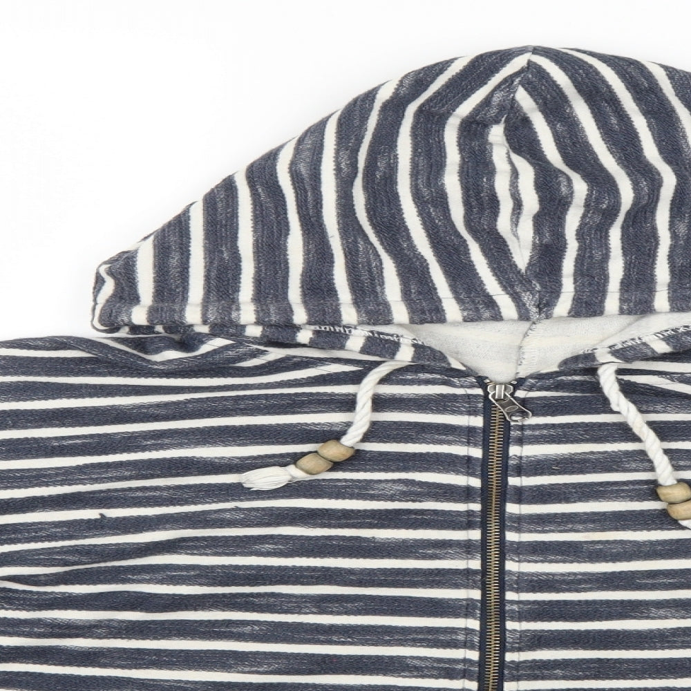 Animal Womens Blue Striped  Jacket  Size 12