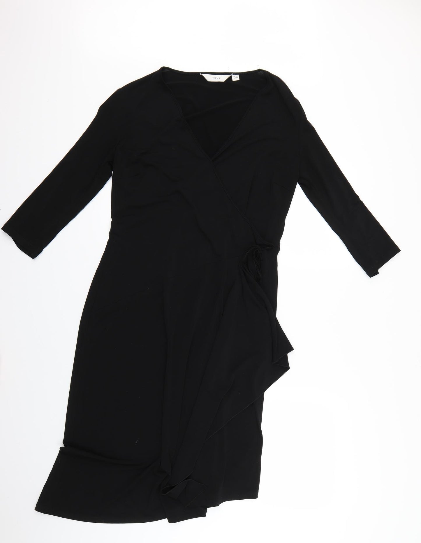 netxt Womens Black   Wrap Dress  Size 16