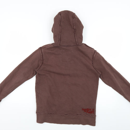 100% green Boys Brown Geometric  Pullover Hoodie Size 10 Years