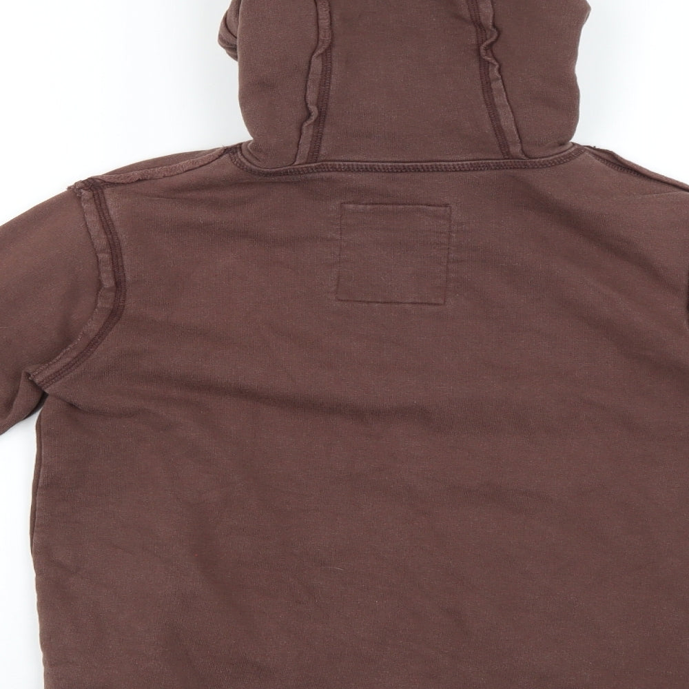 100% green Boys Brown Geometric  Pullover Hoodie Size 10 Years