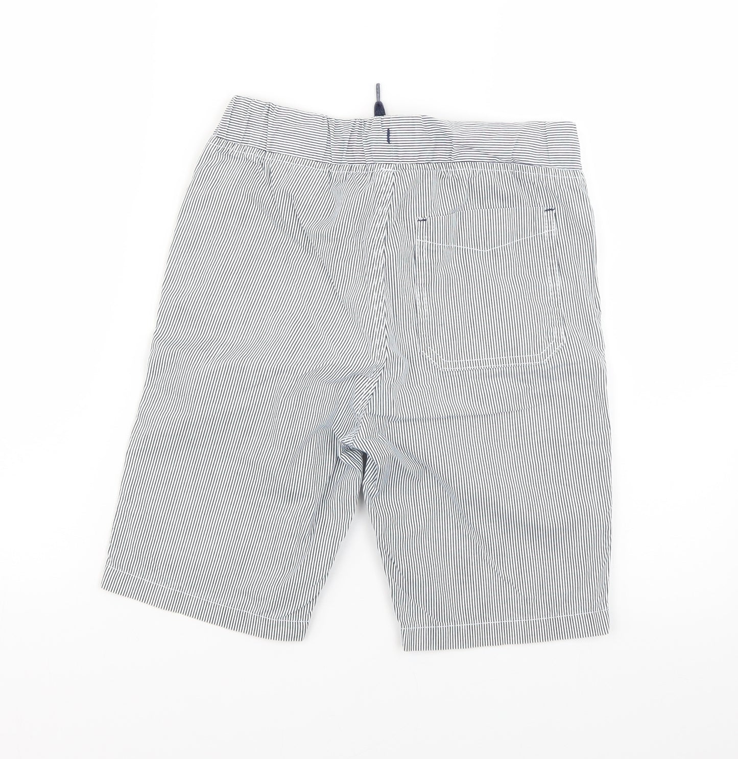 H&M Boys Blue Striped  Chino Shorts Size 10-11 Years