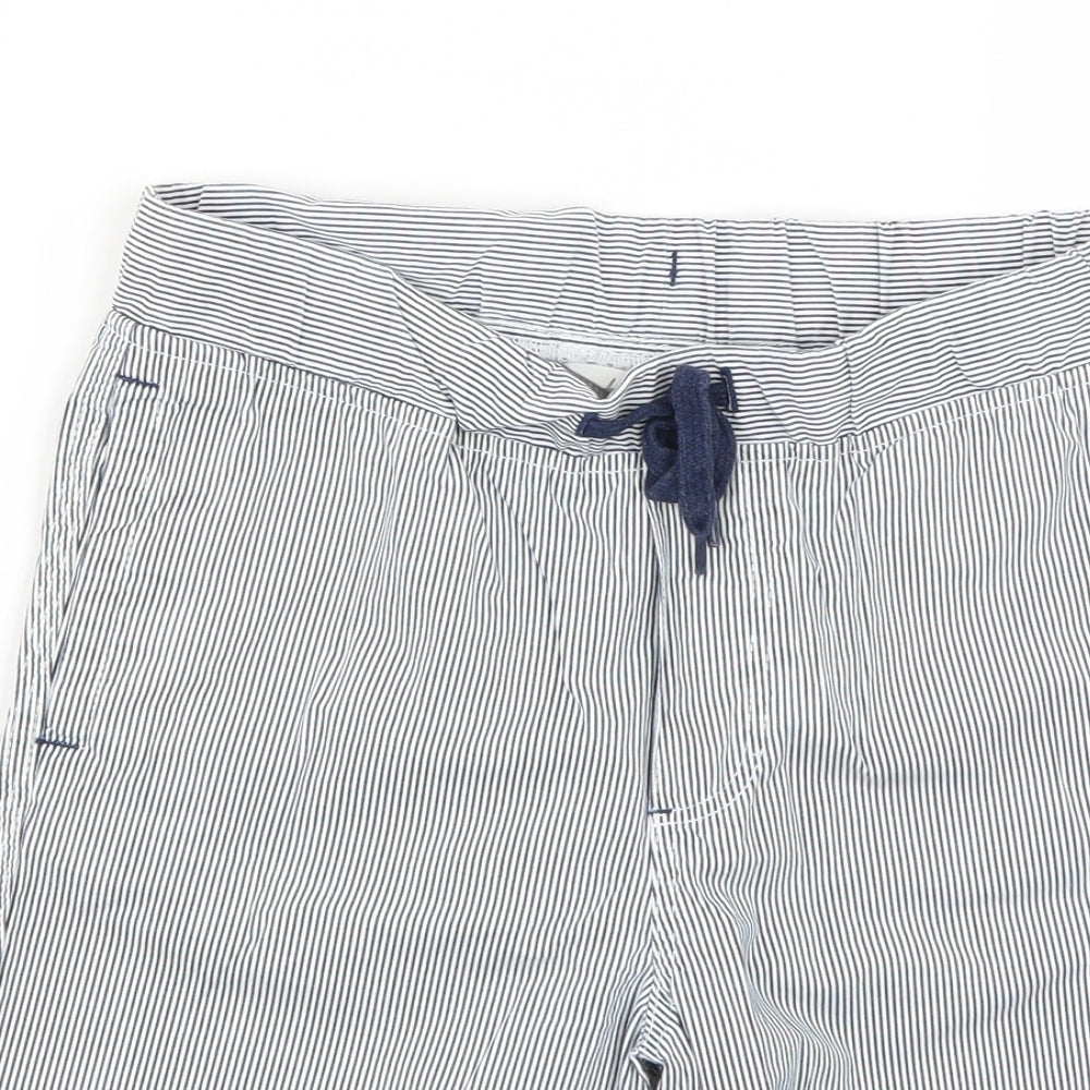 H&M Boys Blue Striped  Chino Shorts Size 10-11 Years