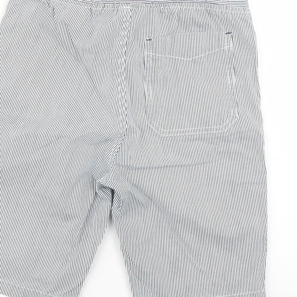 H&M Boys Blue Striped  Chino Shorts Size 10-11 Years