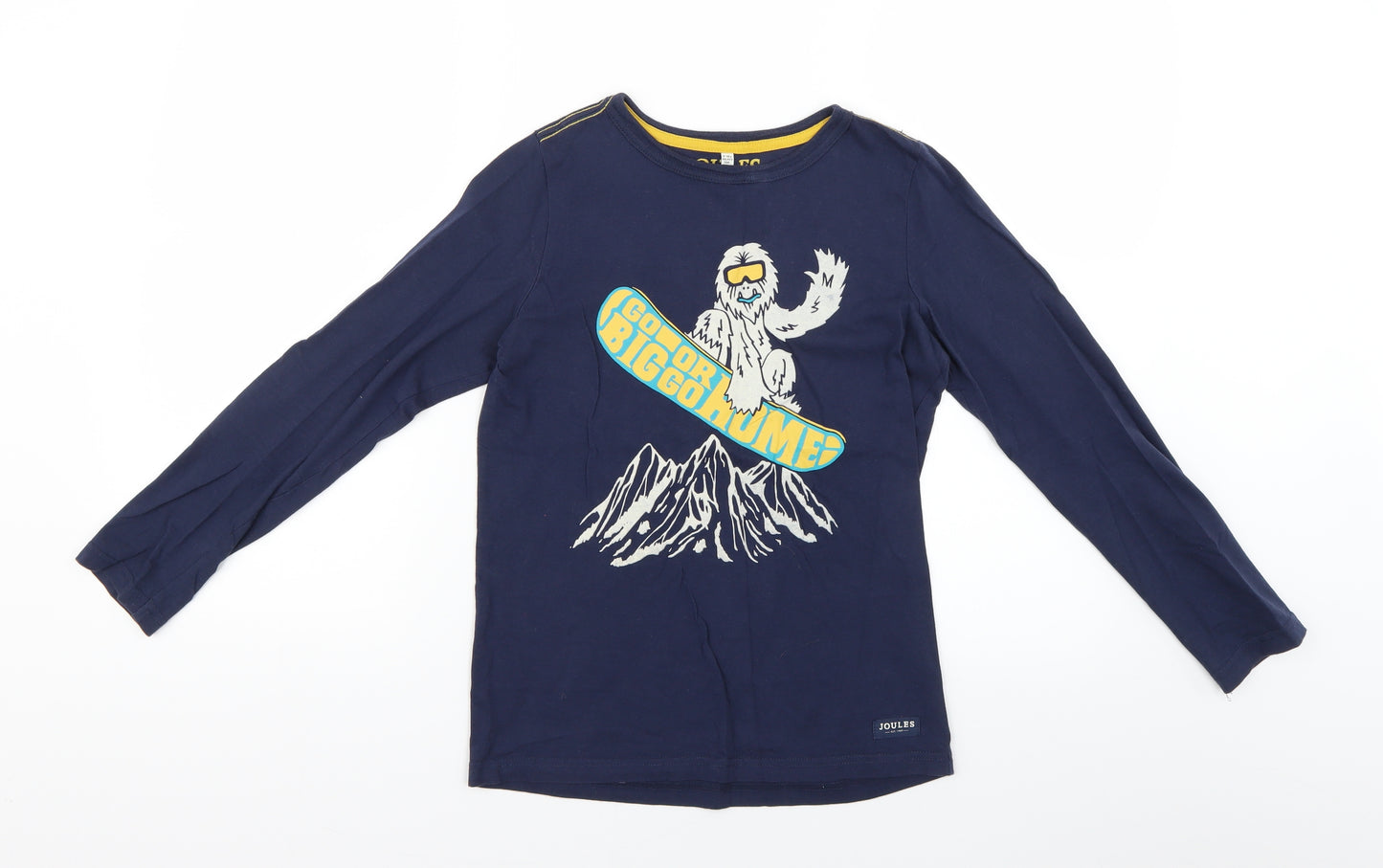 Joules Boys Blue Geometric  Basic T-Shirt Size 9-10 Years