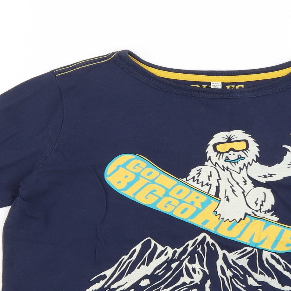 Joules Boys Blue Geometric  Basic T-Shirt Size 9-10 Years