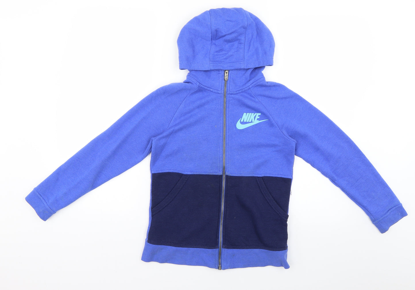 Nike Boys Blue  Knit Full Zip Jumper Size 11-12 Years