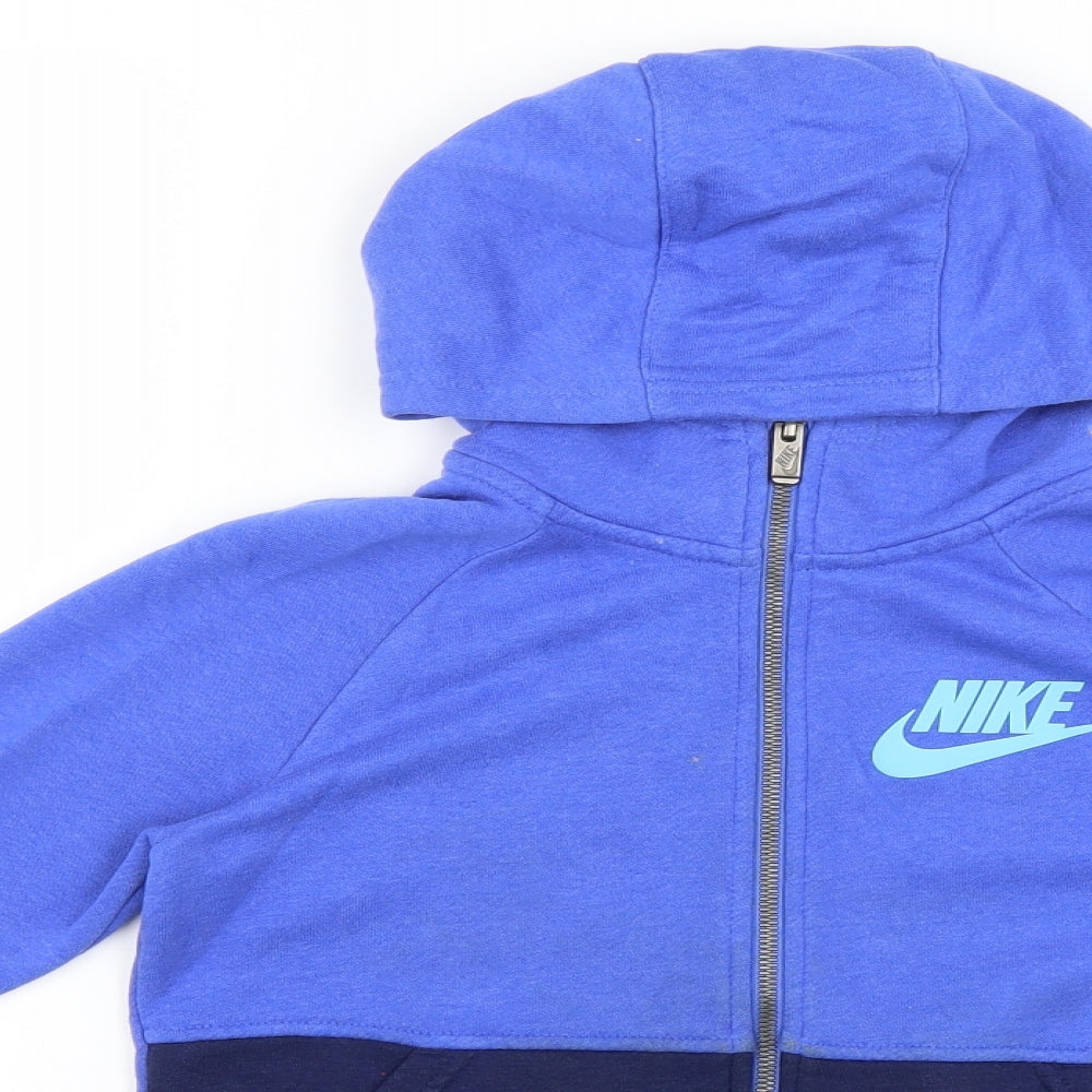 Nike Boys Blue  Knit Full Zip Jumper Size 11-12 Years