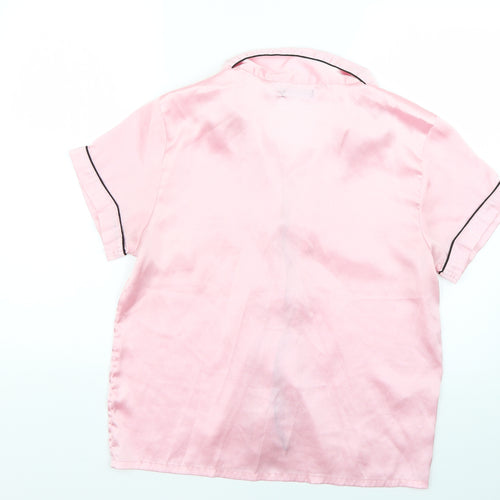 PRETTYLITTLETHING Womens Pink Solid  Babydoll Pyjama Top Size 10