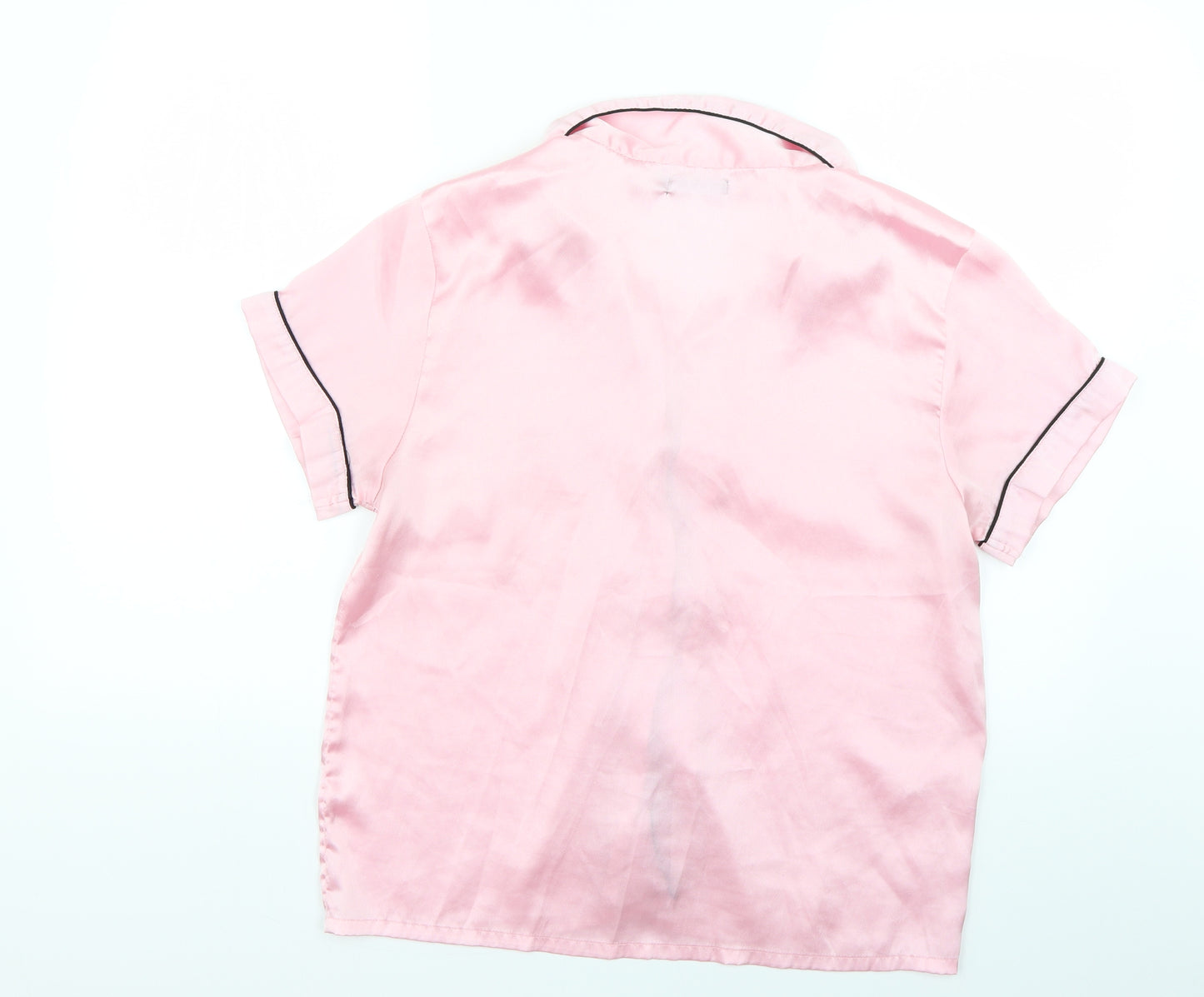 PRETTYLITTLETHING Womens Pink Solid  Babydoll Pyjama Top Size 10