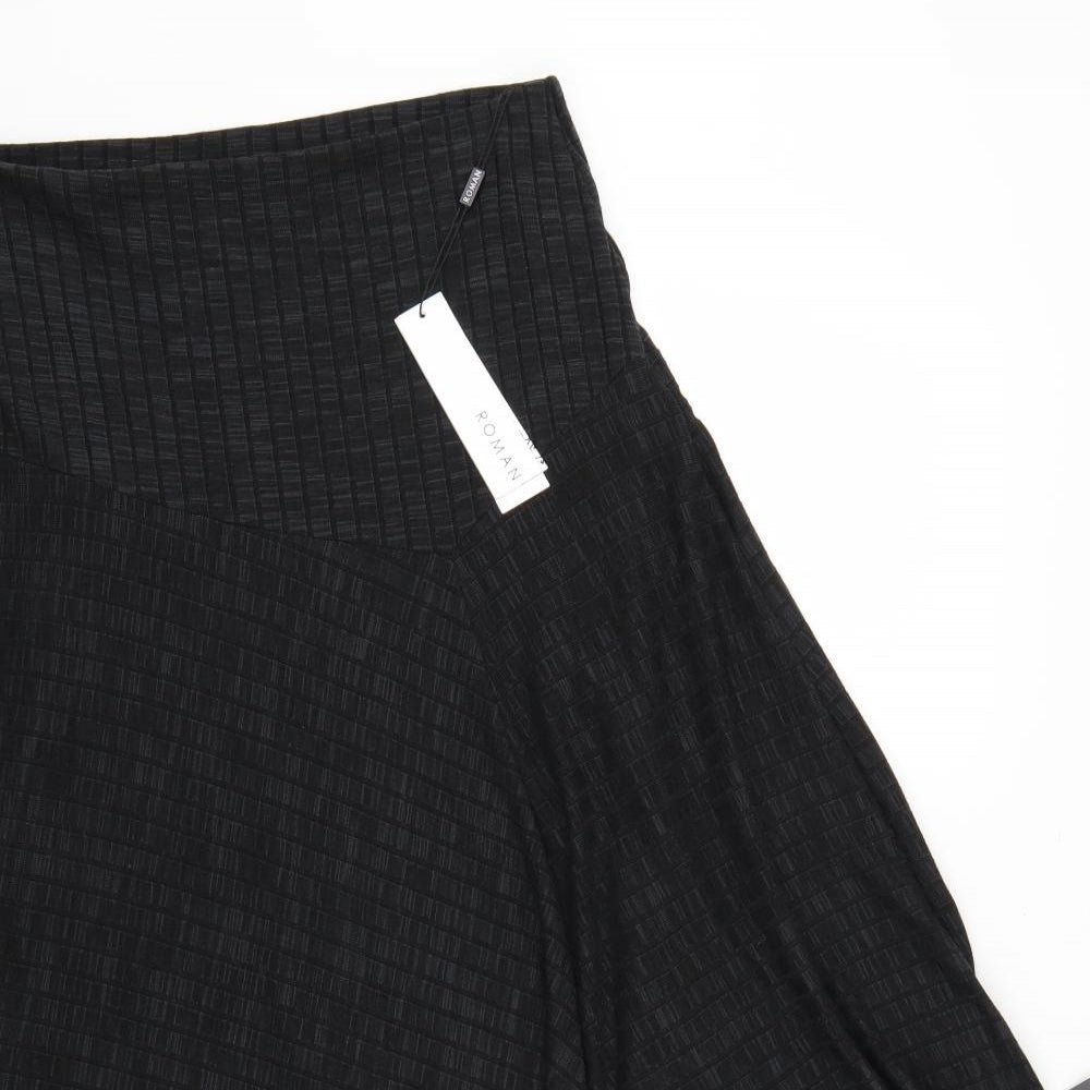 Roman Womens Black   Flare Skirt Size 12