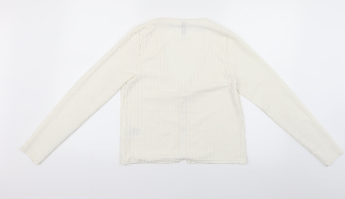 Divided Womens Beige  Knit Cardigan Jumper Size M