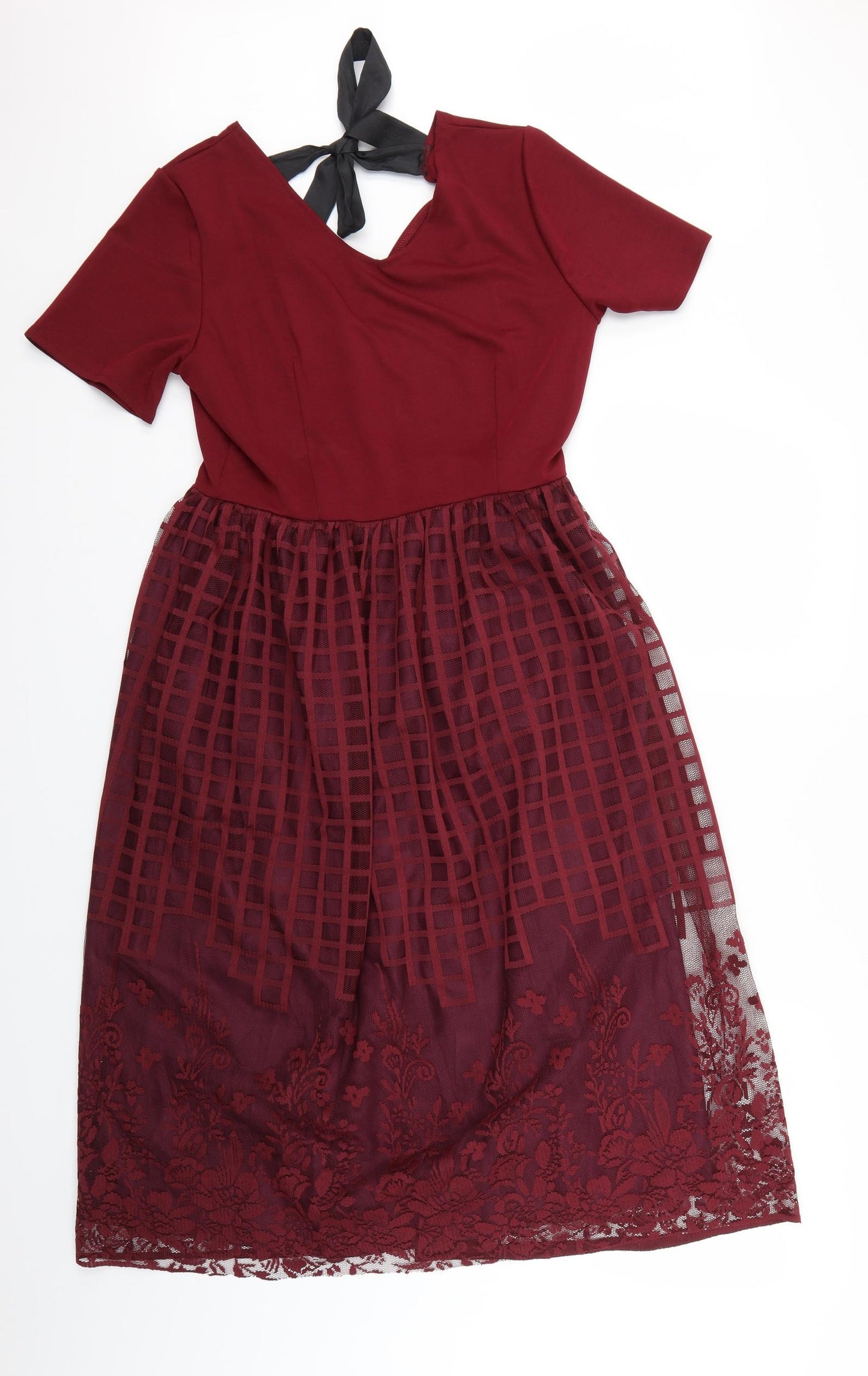 Preworn Womens Red   Fit & Flare  Size M