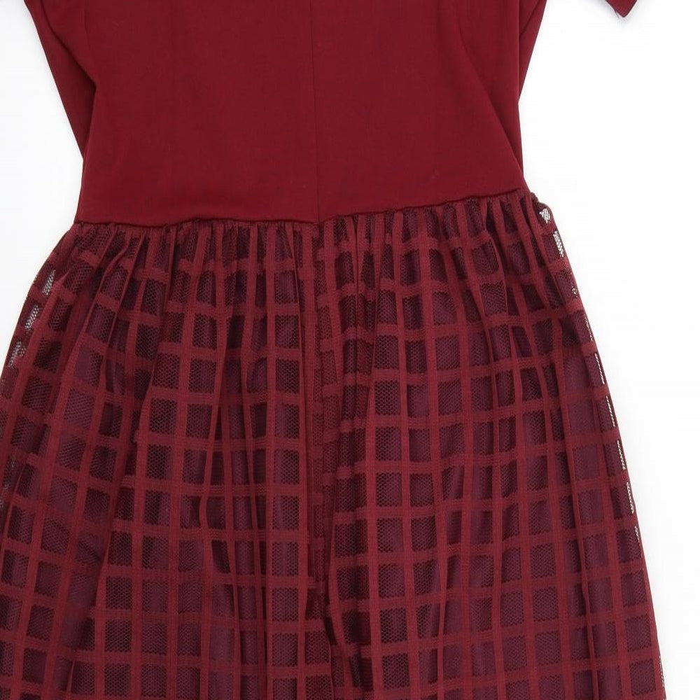 Preworn Womens Red   Fit & Flare  Size M