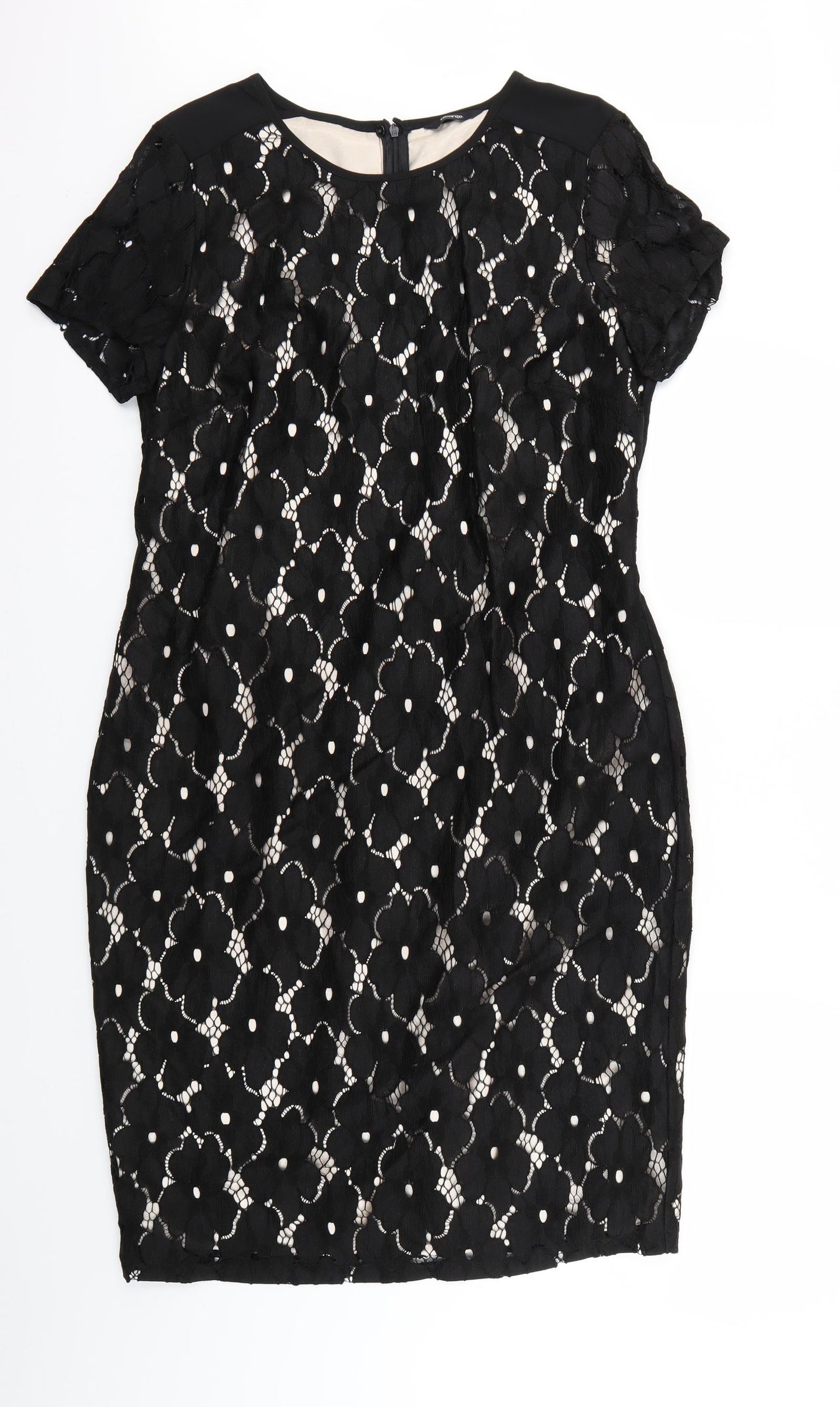George Womens Black Floral  Pencil Dress  Size 14