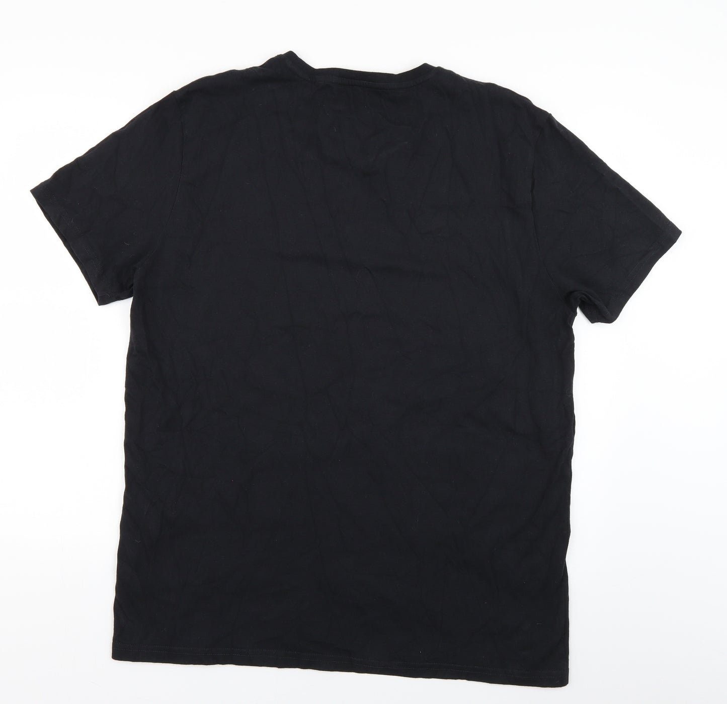 NEXT Mens Black Geometric   T-Shirt Size XL