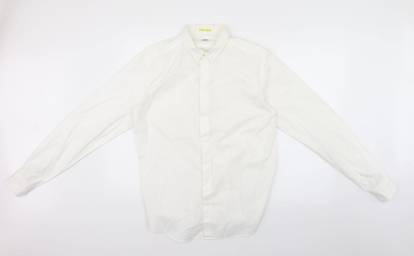 John Lewis Mens White    Dress Shirt Size L