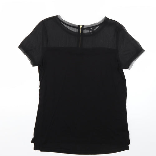 H&M Womens Black   Basic Blouse Size M