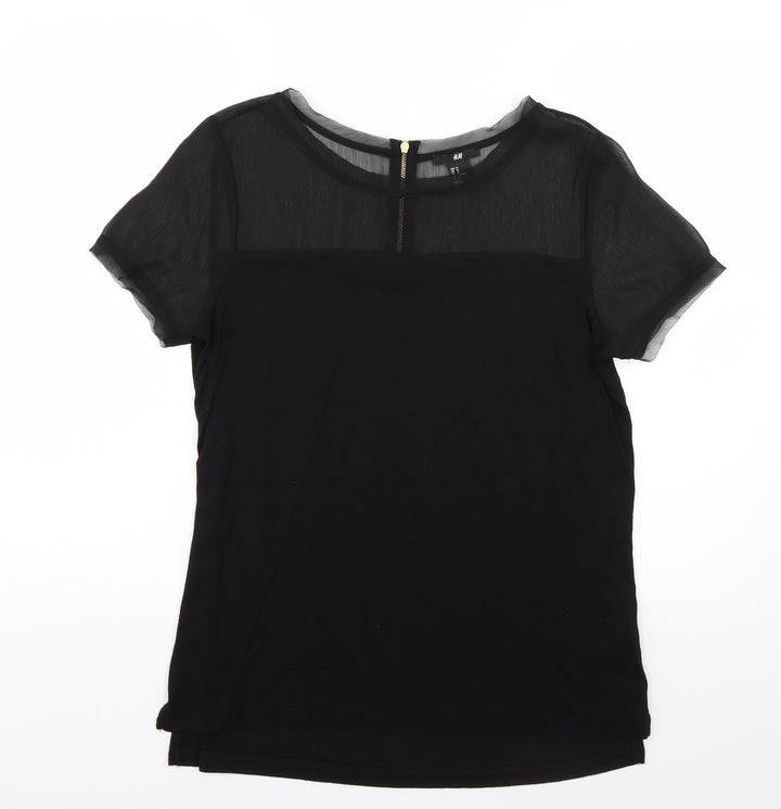 H&M Womens Black Basic Blouse Size M