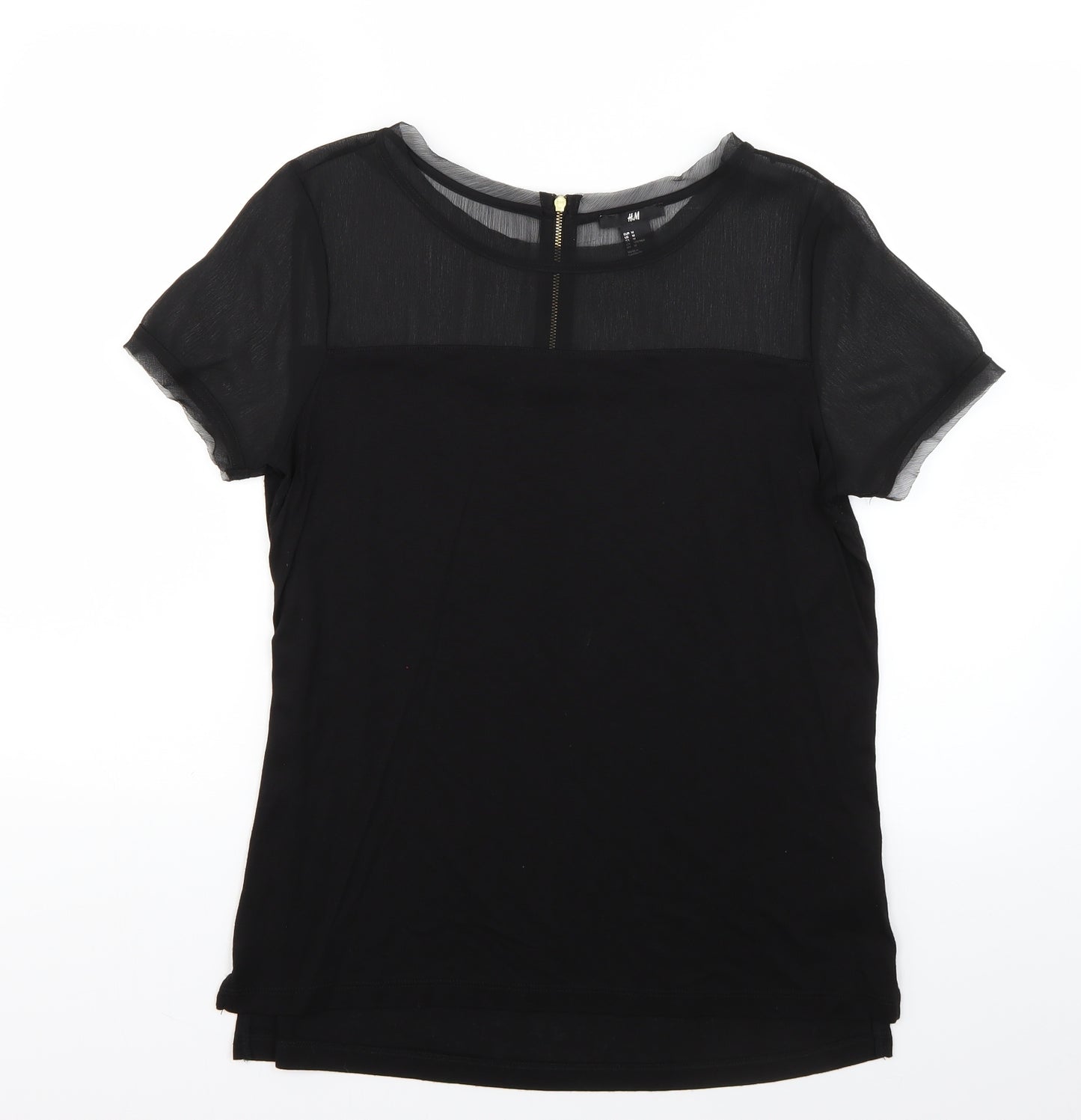 H&M Womens Black   Basic Blouse Size M