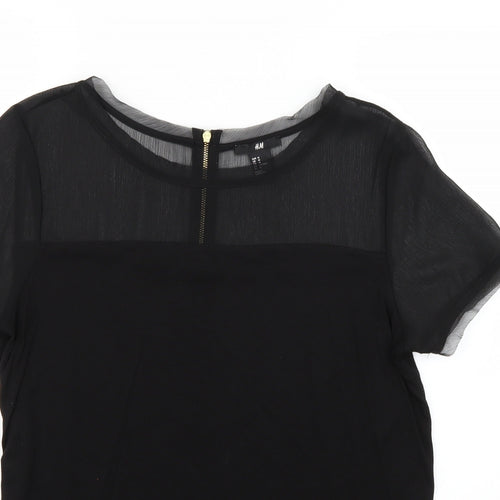 H&M Womens Black   Basic Blouse Size M