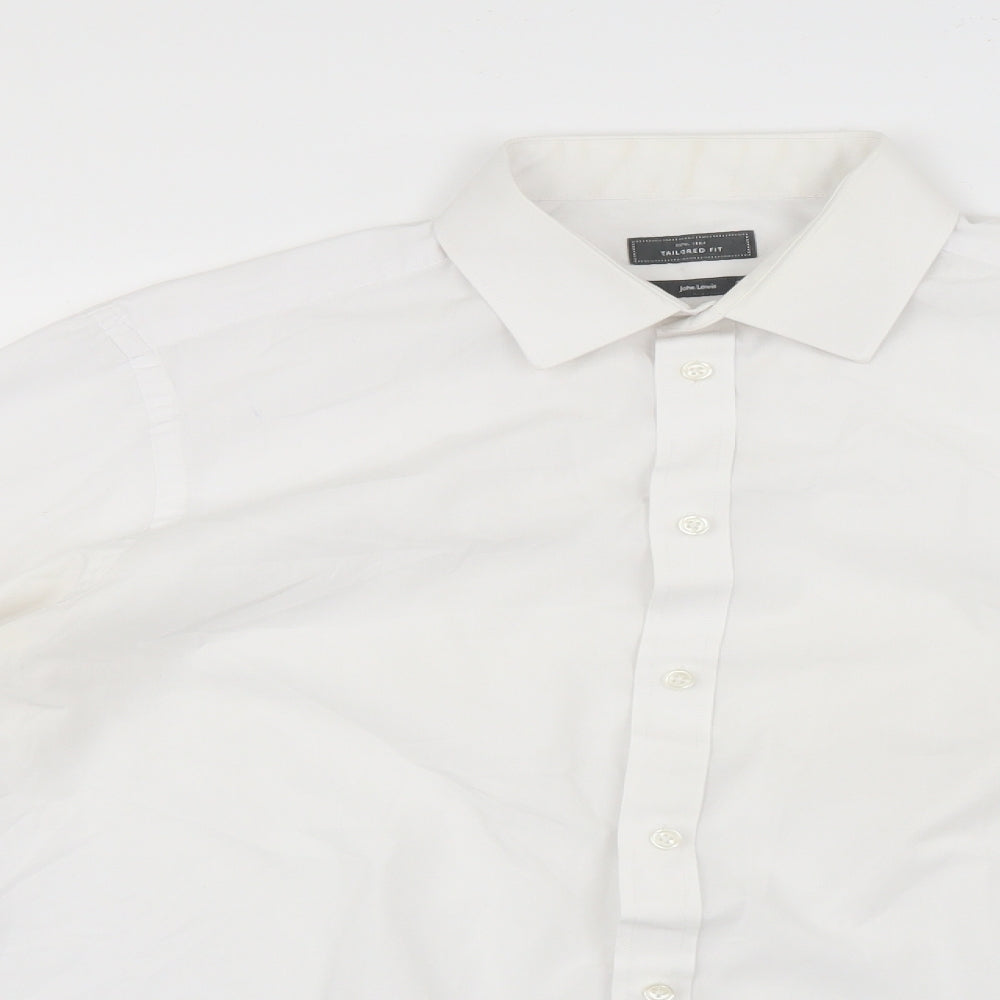 John Lewis Mens White    Dress Shirt Size 43